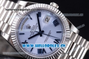 Rolex Day-Date II Swiss ETA 2836 Automatic Stainless Steel Case/Bracelet with Blue Dial and Roman Numeral Markers (BP)