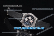 Breitling Avenger Seawolf Chrono Miyota OS10 Quartz Steel Case with Black Dial Black Rubber Strap and Arabic Number Markers