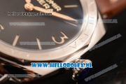 Panerai Radiomir 3 Days Acciaio P.3000 Auto Steel Case with Black Dial and Brown Leather Strap - 1:1 Origianl (ZF)