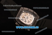 Richard Mille RM 011 Felipe Massa Flyback Chronograph Swiss Valjoux 7750 Automatic Carbon Fiber Case with Skeleton Dial and Rose Gold Inner Bezel - 1:1 Original