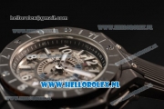 Hublot Big Bang Unico GMT Asia Auto PVD Case with Skeleton Dial and Black Rubber Strap