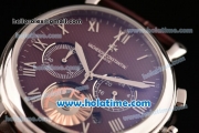 Vacheron Constantin Patrimony Chrono Miyota OS20 Quartz Steel Case with Brown Dial and Roman Numeral Markers