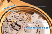 Rolex Daytona Swiss Valjoux 7750-SHG Automatic Gold Case/Strap with Black Dial and Diamond Markers