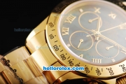 Rolex Daytona Automatic Movement Full Gold with MOP Dial and Gold Roman Markers