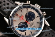 Tag Heuer Carrera Calibre 17 Chrono Miyota OS20 Quartz Steel Case with White Dial and Stick Markers