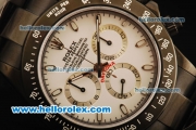 Rolex Daytona Chronograph Swiss Valjoux 7750 Automatic Movement Full PVD with White Dial and White Markers