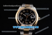 Rolex Day-Date II Asia Automatic Two Tone Case/Bracelet with Black Dial and Luminous Hands