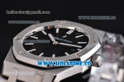 Audemars Piguet Royal Oak Swiss Quartz Steel Case/Bracelet with Black Dial and White Stick Markers