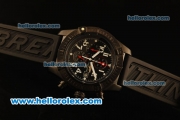 Breitling Avenger Chronograph Quartz PVD Case with Black Dial-Black Rubber Strap