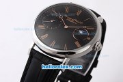 IWC Moon Phase Limited Edition with Black Dial and Gold Roman Marking