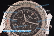 Breitling For Bentley Chronograph Quartz Movement with Black Dial and Leather Strap