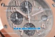 Audemars Piguet Royal Oak Offshore Seiko VK67 Quartz Rose Gold Case/Bracelet with Grey Dial and Arabic Numeral Markers