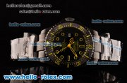 Rolex Sea-Dweller Bamford Asia 2813 Automatic PVD Case with PVD Strap Black Dial Yellow Markers