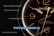 Bell&Ross BR 123 FALCON Miyota 9015 Automatic Steel Case with Brown Dial and Black Rubber Strap