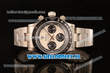 Rolex Daytona Vintage Chronograph OS20 Quartz Steel Case with White Dial and Steel Bracelet