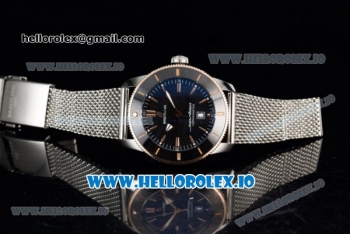 Breitling SuperOcean Heritage Swiss ETA 2824 Automatic Steel Case Blue Dial With Stick Markers Steel Bracelet (JH)