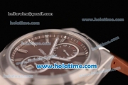 IWC Ingenieur Asia ST Automatic Steel Case with Brown Rubber Strap Stick Markers and Brown Dial