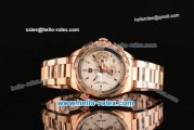 Tag Heuer Grand Carrera Calibre 36 RS Caliper Chrono Miyota OS20 Quartz Rose Gold Case with Rose Gold Strap and White Dial - 7750 Coating