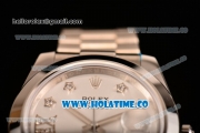 Rolex Datejust II Asia 2813 Automatic Steel Case/Bracelet with White Dial and Diamonds Markers