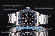 Tudor Heritage Black Bay Swiss ETA 2824 Automatic Steel Case/Bracelet with Blue Bezel Black Dial and White Markers - 1:1 Original (ZF)