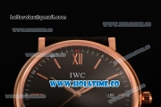 IWC Portofino Automatic Miyota 9015 Automatic Rose Gold Case with Black Dial and Stick Markers