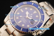 Rolex Submariner Oyster Perpetual Date Automatic Movement Full Steel with Blue Dial and Blue Ceramic Bezel
