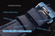 Panerai Luminor Chrono Daylight Swiss Valjoux 7753 Automatic Titanium Case with Blue Dial and Blue Leather Strap - 1:1 Original
