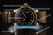 Rolex GMT-Master II Asia 2813 Automatic Steel Case with Black Dial and Army Green Nylon Strap Dot Markers