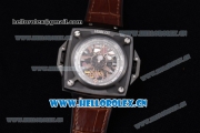 Hublot Masterpiece MP 08 Antikythera Sunmoon Asia 2813 Automatic PVD Case Skeleton Dial and Brown Leather Strap