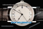 Breguet Classique Japanese Miyota 9015 Automatic Movement Steel White Dial and Roman Numeral Markers Leather Strap (FF)