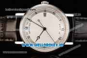 Breguet Classique Japanese Miyota 9015 Automatic Movement Steel White Dial and Roman Numeral Markers Leather Strap (FF)