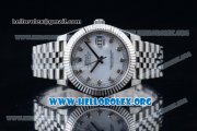 Rolex Datejust II Swiss ETA 2836 Automatic Steel Case with White Dial Diamonds Markers and Stainless Steel Bracelet (BP)
