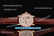 A.Lange&Sohne Lange 1 Tourbillon Asia Automatic Rose Gold Case with Brown Leather Bracelet and White Dial