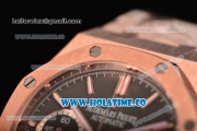 Audemars Piguet Royal Oak Chrono 41MM Swiss Valjoux 7750 Automatic Full Rose Gold with Stick Markers and Coffee Dial (EF)