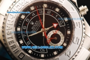 Rolex Yachtmaster II Automatic Movement Full Steel with Black Dial and White Square Markers