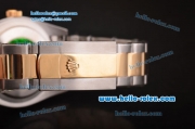 Rolex Sky-Dweller Asia 2813 Automatic Two Tone Case/Strap with Black Dial and Roman Markers