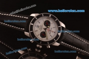 Breitling Superocean Swiss Valjoux 7750 Automatic Steel Case with White Dial and Black Leather Strap