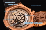 Hublot Big Bang King Swiss Valjoux 7750-CHG Automatic Rose Gold Case with stick Markers and Black Rubber Strap