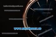 Omega De Ville Tresor Master Co-Axial Clone 8800 Automatic Steel Case with Blue Dial and Blue Leather Strap - (YF)