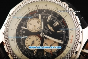 Breitling Bentley Motors Automatic Movement Steel Case with Honeycomb Bezel and Black Leather Strap