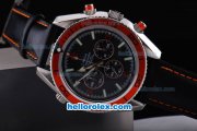 Omega Seamaster Planet Ocean Automatic Black Dial with Red Bezel and Black Strap Omega Seamaster Planet Ocean Automatic Black Dial with Red Bezel and Black Strap