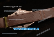 IWC Pilot's Watch Mark XVIII Miyota 9015 Automatic Steel Case Black Dial With Arabic Numeral Markers Brown Nylon Strap
