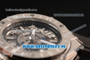Hublot Big Bang Unico GMT Asia Auto Steel Case with Skeleton Dial and Black Rubber Strap