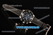 BlancPain Fifty Fathoms Chronograph Flyback Calibre F185 Miyota Quartz Steel Case with Black Dial and Green Markers (ZF)