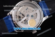 IWC Portuguese Tourbillon Asia ST25 Automatic Steel Case with Blue Dial Arabic Numeral Markers and Blue Leather Strap