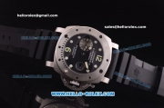 Panerai Pam 064 Luminor Submersible 1000m Automatic 7750-Coated Steel Case with Black Dial and Black Rubber Strap