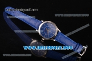 Patek Philippe Grand Complications Perpetual Calendar Miyota Quartz Steel Case with Blue Dial and Silver Stick Markers