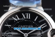 Cartier Ballon Bleu De Large Asia 2813 Automatic Stainless Steel Case/Bracelet with Black Dial and Roman Numeral Markers