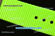 Rolex Submariner Asia 2813 Automatic PVD Case with Green Markers Carbon Fiber Dial and Green Nylon Strap