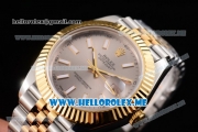 Rolex Datejust II Asia 2813 Automatic Two Tone Case/Bracelet with Grey Dial and Stick Markers (BP)